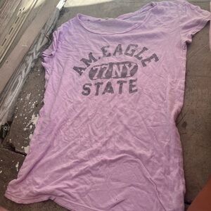 American Eagle Outfitters Purple Graphic Tee